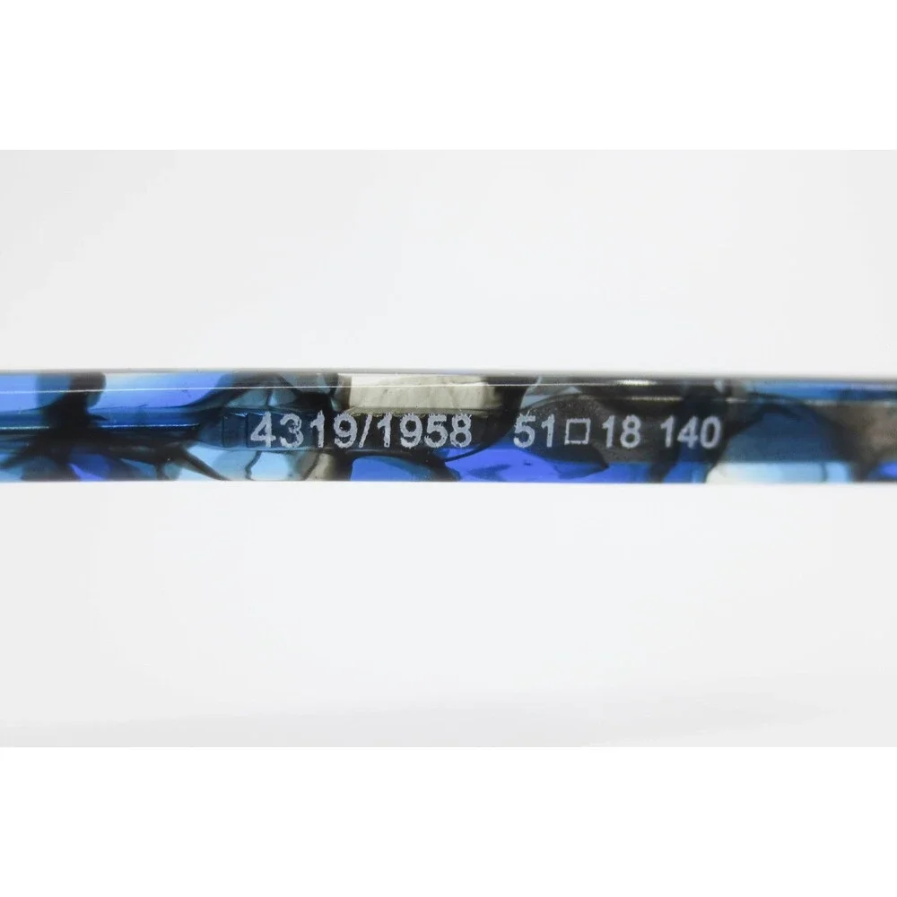 Ogi Evolution 4319 Navy Blue Marbled Cat Eye Eyeglass Frames Italy 51-18-140